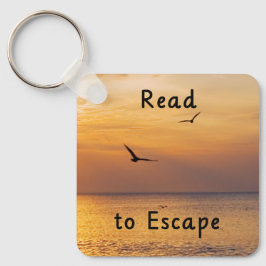 Escape to Read Keychain | Book Lover Reading Quote Schlüsselanhänger