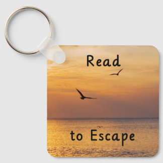 Escape to Read Keychain | Book Lover Reading Quote Schlüsselanhänger