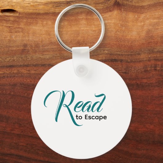 Escape to Read Keychain | Literary Gift Schlüsselanhänger (Vorderseite)