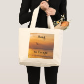 Escape to Read Tote Bag | Book Lover Reading Bag Jumbo Stoffbeutel (Vorderseite (Produkt))