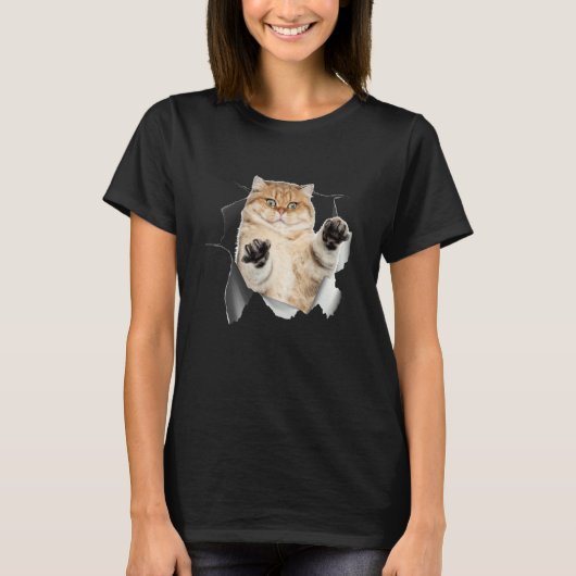 Escaping Cat T-Shirt (Vorderseite)