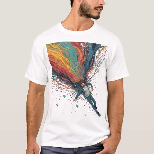 Escaping the Noise – Solitary Reflection Art T-Shirt (Vorderseite)