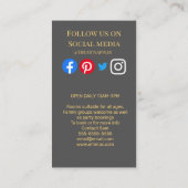 Escapologiehinweise auf Detektiv Visitenkarte (Rückseite)