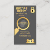 Escapologiehinweise auf Detektiv Visitenkarte (Vorderseite)