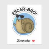 Escar-bro Funny French Escargot Snail Pub Aufkleber (Blatt)