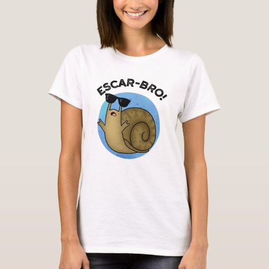 Escar-bro Funny French Escargot Snail Pub T-Shirt (Vorderseite)
