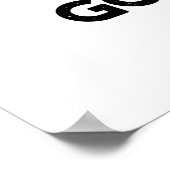 Escar-go-go-go Funny French Snail Pun Poster (Ecke)