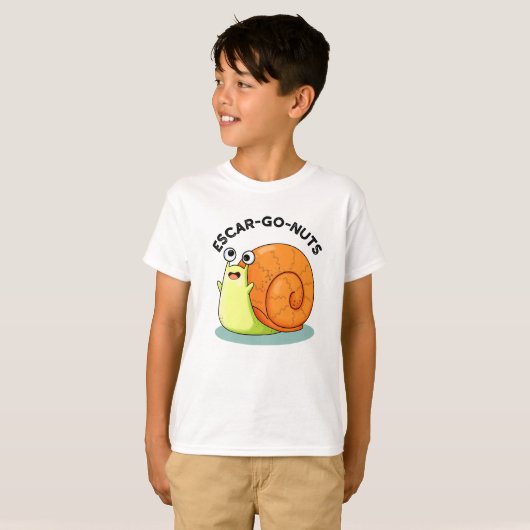 Escar-go Nuts Funny Escargot Snail Pun T-Shirt (Vorne ganz)