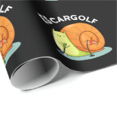 Escar-golf Funny Escargot Snail Pun Dark BG Geschenkpapier (Rolleneckpunkt)
