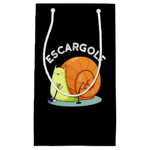 Escar-golf Funny Escargot Snail Pun Dark BG Kleine Geschenktüte
