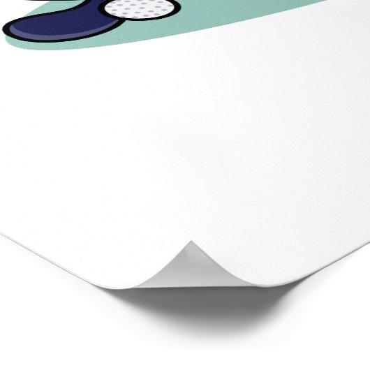 Escar-golf Funny Escargot Snail Pun Poster (Ecke)