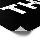 Escar got Beat Funny French Snail Pun Dark BG Poster (Ecke)