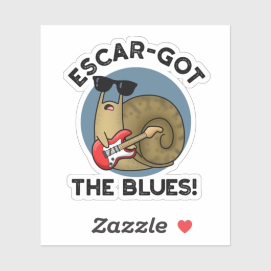 Escar got die Blues Funny Escargot Snail Pun Aufkleber (Blatt)