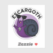 Escar-goth Funny Cool Goth Snail Pub Aufkleber (Blatt)
