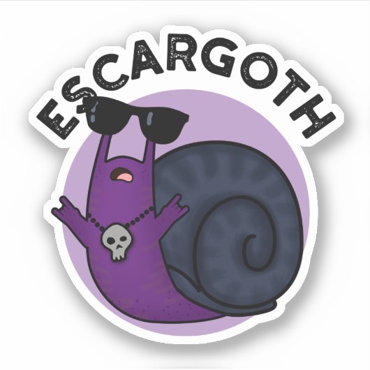 Escar-goth Funny Cool Goth Snail Pub Aufkleber (Vorderseite)