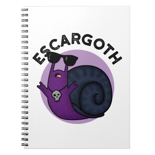 Escar-goth Funny Cool Goth Snail Pub Notizblock (Vorderseite)