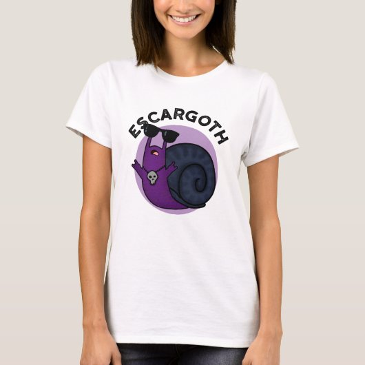 Escar-goth Funny Cool Goth Snail Pub T-Shirt (Vorderseite)