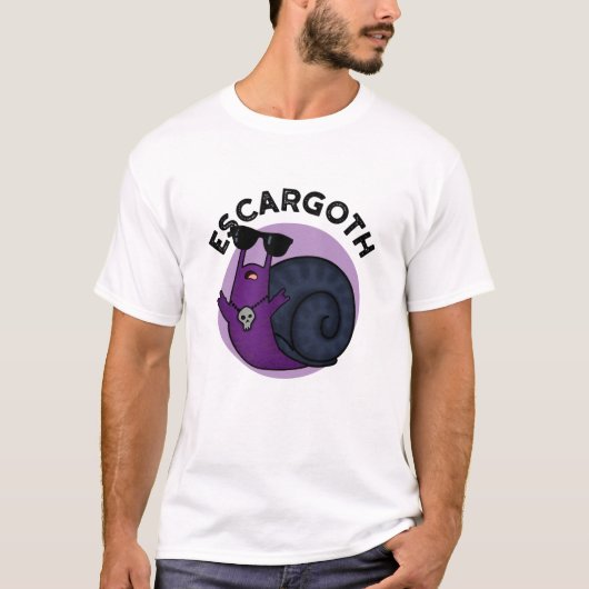 Escar-goth Funny Cool Goth Snail Pub T-Shirt (Vorderseite)
