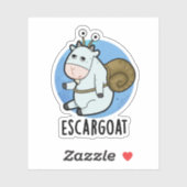 Escar-ziege Funny French Snail Pun Aufkleber (Blatt)
