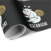 Escar-ziege Funny French Snail Pun Dark BG Geschenkpapier (Rolleneckpunkt)