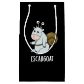 Escar-ziege Funny French Snail Pun Dark BG Kleine Geschenktüte (Vorderseite)