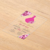 Escaramuza Quinceañera Acrylic Invitation Acryleinladungen (Ablage )