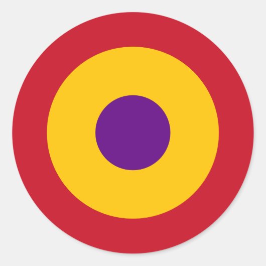 Escarapela de la República Española Runder Aufkleber (Vorderseite)