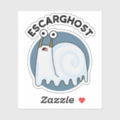 Escarghost Funny French Ghost Snail Pub Aufkleber (Blatt)
