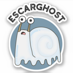 Escarghost Funny French Ghost Snail Pub Aufkleber