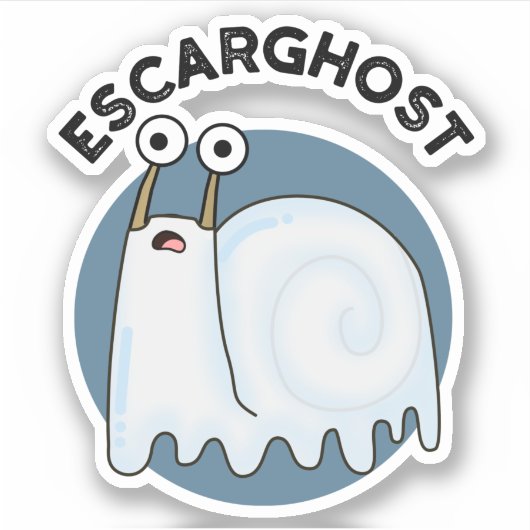 Escarghost Funny French Ghost Snail Pub Aufkleber (Vorderseite)