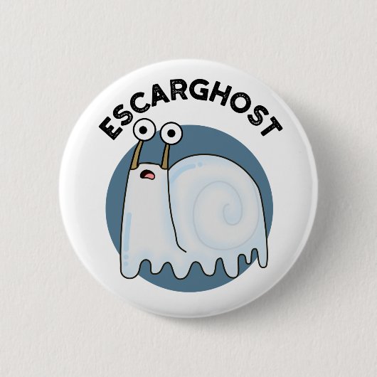 Escarghost Funny French Ghost Snail Pub Button (Vorderseite)