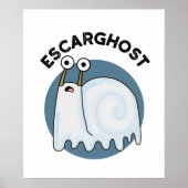Escarghost Funny French Ghost Snail Pub Poster (Vorne)