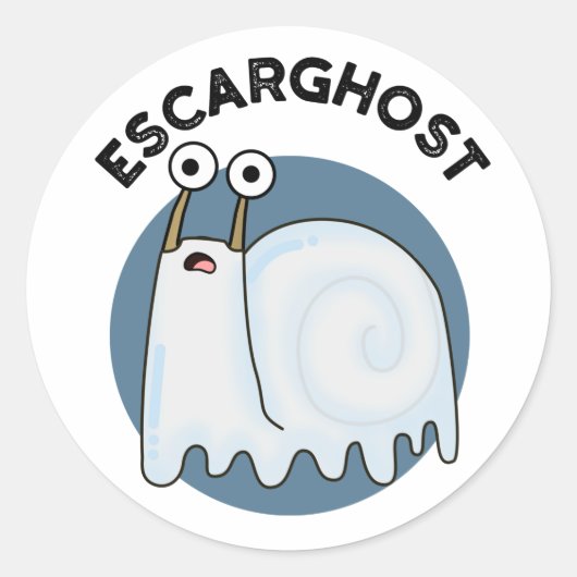 Escarghost Funny French Ghost Snail Pub Runder Aufkleber (Vorderseite)