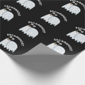 Escarghost Funny French Ghost Snail Pun Dark BG Geschenkpapier (Ecke)