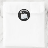 Escarghost Funny French Ghost Snail Pun Dark BG Runder Aufkleber (Tasche)
