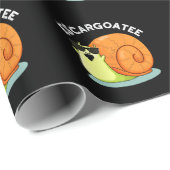 Escargoatee Funny Snail Escargot Pun Dark BG Geschenkpapier (Rolleneckpunkt)
