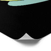 Escargoatee Funny Snail Escargot Pun Dark BG Poster (Ecke)