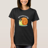 Escargoatee Funny Snail Escargot Pun Dark BG T-Shirt (Vorderseite)
