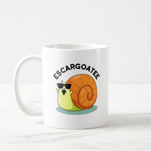 Escargoatee Funny Snail Escargot Pun Kaffeetasse (Links)