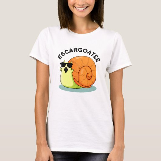 Escargoatee Funny Snail Escargot Pun T-Shirt (Vorderseite)