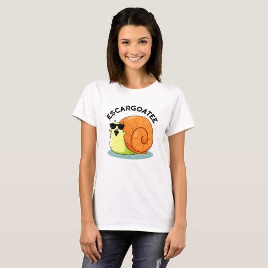 Escargoatee Funny Snail Escargot Pun T-Shirt (Vorne ganz)