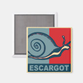 Escargot in Rot und Blau Magnet (Vorderseite/Rückseite)