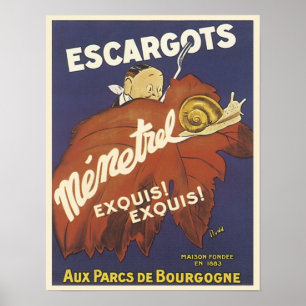 Escargot Mementrel Vintage und Poster