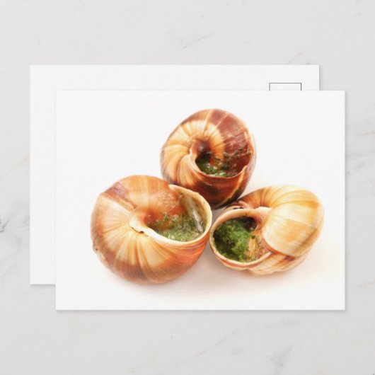 Escargots a la Bourguignonne Postkarte (Vorne/Hinten)