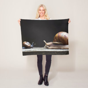 Escargots - Schneckenmuschel Fleecedecke