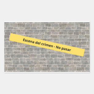 Escena del crimen rechteckiger aufkleber