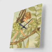 Esche-feenhaftes Gehen auf Niederlassung Quadratische Wanduhr (Winkel)