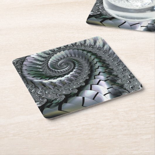 Escheresque Rechteckiger Pappuntersetzer (angewinkelt)