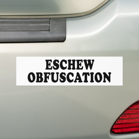 Eschew Obfuskation Autoaufkleber (Auf Auto)