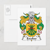 Escobar Familienwappen Postkarte (Vorne/Hinten)